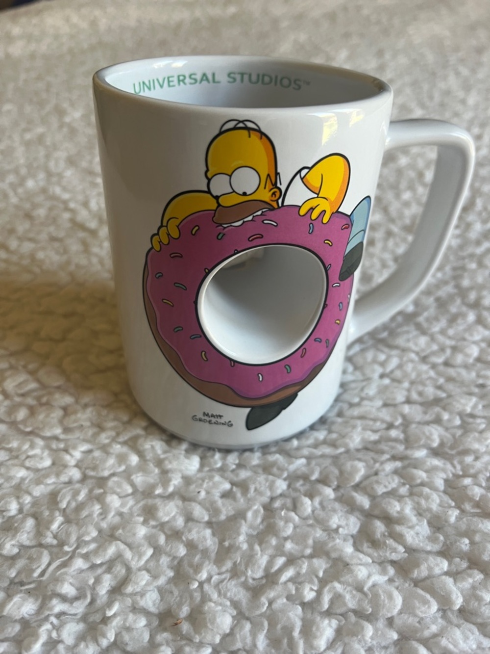 Universal Studios Homer Simpson Donut Mug NWT